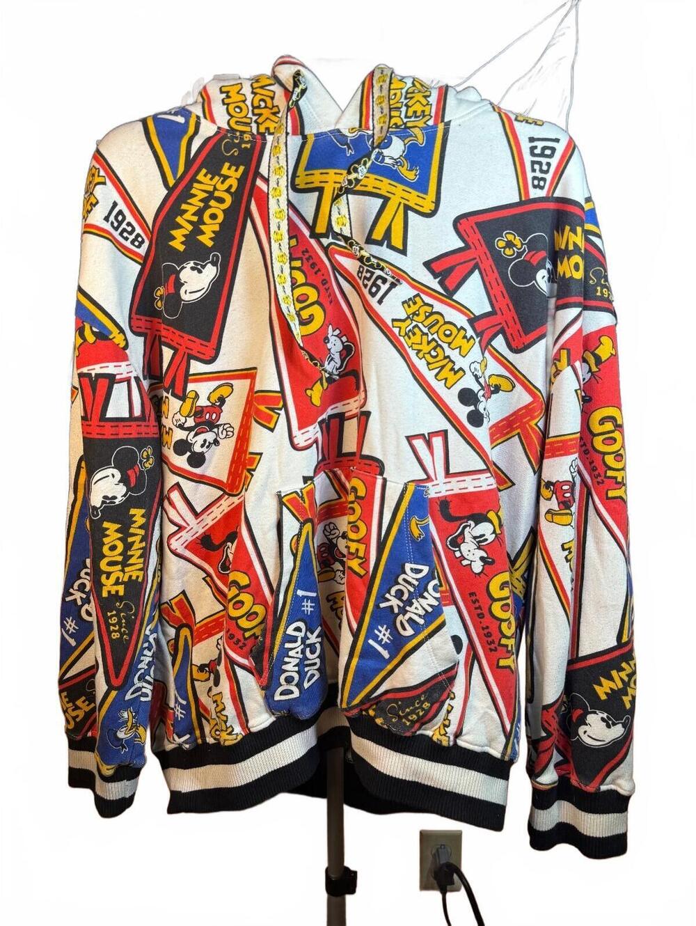 Vintage Disney Characters Full Zip Hoodie Mickey, Donald, Goofy sz XL Macys